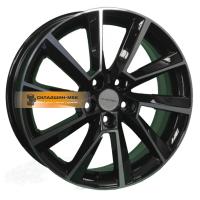 6*16 5*100 ET45 57,1 Khomen Wheels KHW1604 (Fabia/Polo) Black-FP