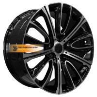 9,5*19 5*112 ET33 66,56 PDW 5241 Gloss Black Machine Face