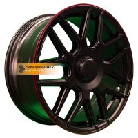 8,5*19 5*130 ET38 66,6 PDW L5424 Satin Black Red Lip